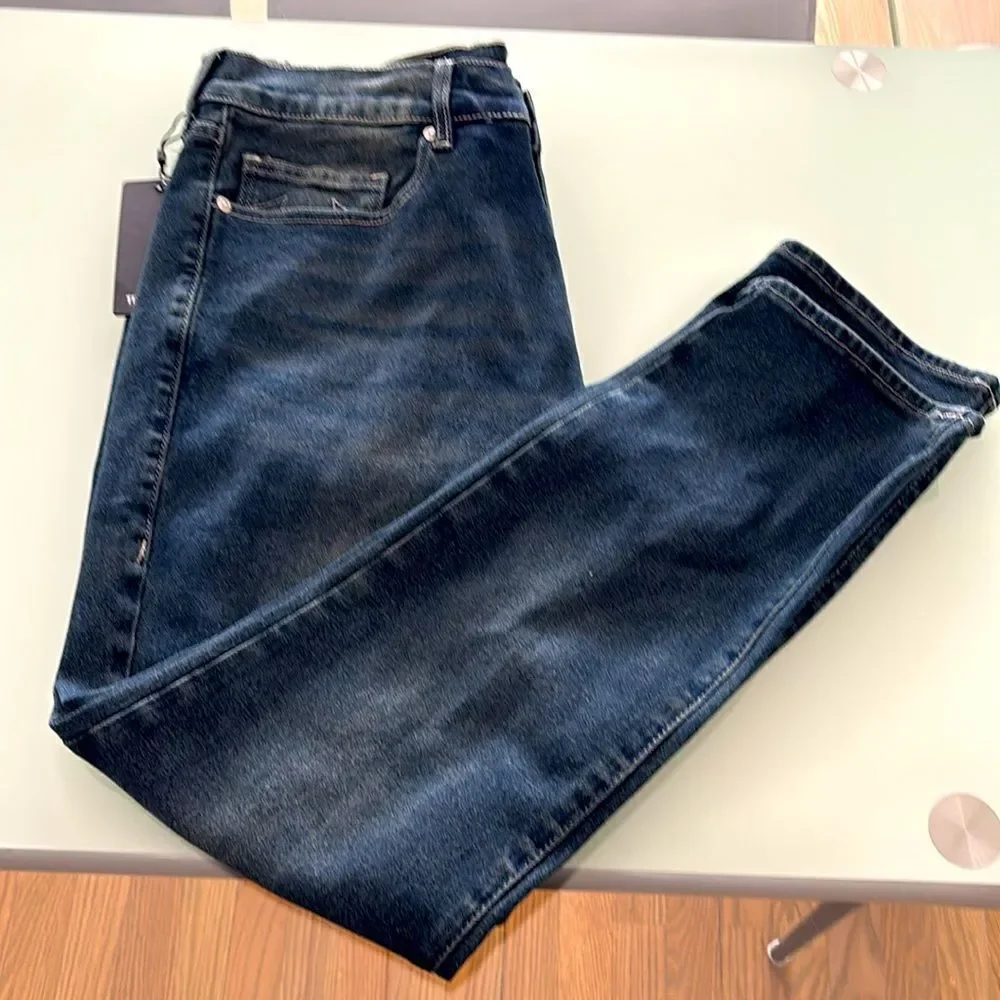 True Religion jeans NWT w34 l32 GENO relaxed slim dark smoky wash